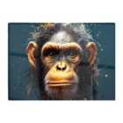 Warren Reed - Designer Splashart Realistic Monkey Face Glass Chopping Board