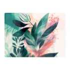 Warren Reed - Designer Green Feather Leaves Tropical Glass Chopping Board