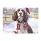 Warren Reed - Designer Christmas Springer Spaniel Dog Glass Chopping Board