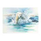 Warren Reed - Designer Hunting Polar Bear Watercolour Glass Chopping Board