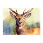 Warren Reed - Designer Splendid Stag Watercolour Glass Chopping Board