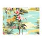 Warren Reed - Designer Palm Trees And Hibiscus Glass Chopping Board