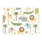 Warren Reed - Designer Cute Safari Animals Glass Chopping Board