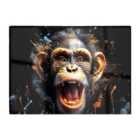 Warren Reed - Designer Monkey Face Splashart Glass Chopping Board