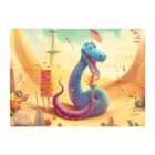 Warren Reed - Designer Snake On A Beach Holiday Glass Chopping Board
