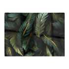 Warren Reed - Designer Green And Gold Leaves Glass Chopping Board