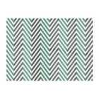 Warren Reed - Designer Geometric Herringbone Chevron Blues Glass Chopping Board