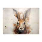 Warren Reed - Designer Watercolour Hare Face Glass Chopping Board