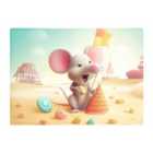 Warren Reed - Designer A Mouse On A Beach Holiday Glass Chopping Board