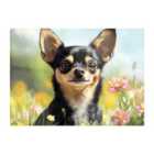 Warren Reed - Designer Chihuahua Enjoying A Summer Meadow Chopping Board