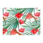 Warren Reed - Designer Tropical Flowers Palm Leaves Hawaiian Glass Chopping Board