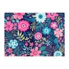 Warren Reed - Designer Cute Colourful Flower Pattern Glass Chopping Board