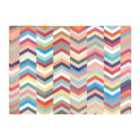 Warren Reed - Designer Geometric Multi Colored Chevron Pattern Glass Chopping Board