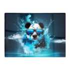 Warren Reed - Designer Panda With Glasses Splashart Water Glass Chopping Board