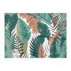 Warren Reed - Designer Tropical Floral Leaves Green Brown Glass Chopping Board