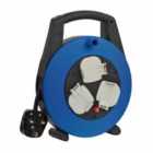 Brennenstuhl 3-way Cable Reel 5 Metre Heavy Duty Cable - Cassette Reel 13A / 240V
