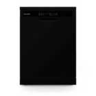 Montpellier 13 Place, 5 Program, Freestanding Dishwasher In Black