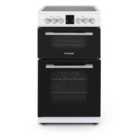 Montpellier 50cm Electric Ceramic Double Oven Cooker In White