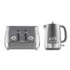 Daewoo Denver Kettle & Toaster 4 Slice Smoked Grey