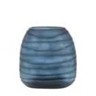 Crossland Grove Massy Handblown Carved Glass Vase Ink 350Mm