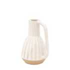 Crossland Grove Nancy Ceramic Handled Vase White 165X130X210Mm