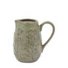 Crossland Grove Wildflower Embossed Ceramic Jug Sage 210X145X205Mm
