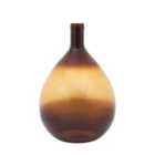 Crossland Grove Sevran Giant Glass Bottle Vase Amber 640Mm