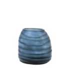 Crossland Grove Massy Handblown Carved Glass Vase Ink 240Mm