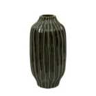 Crossland Grove Organic Ribbed Vase Olive 180X180X365Mm