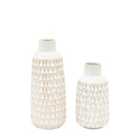 Crossland Grove Laval Reactive Glaze Vase White (set Of 2)
