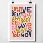 Sketchbook Design Wonderwall Feels The Way I Do A3 Print - Black Frame