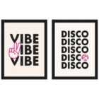 Frankie Kerr-dineen Vibe Discoset Of 2 Framed Art 30X40Cms