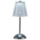 Harper Living Rechargeable Table Lamp, LED Desk Lamp Battery Operated, Dimmable & 3 Colors Bedside Reading Light Polished Chrome Finish, Cordless Touch Lamps