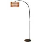 HOMCOM Floor Lamp for Living Room, Standing Lamp with Foot Switch, Black
