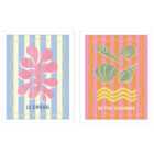 Melissa Donne Le Corail By The Seashore Set Of 2 Framed Art 30X40Cms