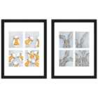Bev Davies Photo Booth Geese Photo Booth Hares Set Of 2 Framed Art 30X40Cms