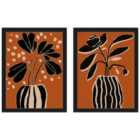 Treechild Ochre Still Life No.4 Ochre Still Life No.5 Set Of 2 Framed Art 30X40Cms