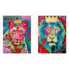 Jessi Dahlquist King Queen Set Of 2 Framed Art 30X40Cms