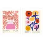 Nktn Flower Market Paris Flower Market Stockholm Set Of 2 Framed Art 30X40Cms