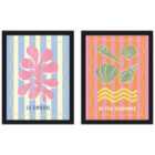 Melissa Donne Le Corail By The Seashore Set Of 2 Framed Art 30X40Cms
