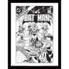 Batman Comic Covers (comic Joker Fireworks B&w) Collector Print (framed)