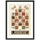 Transport For London The Zoo By Underground, 1928 Framed Art 50X70Cms