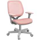 Vinsetto Office Chair, 360? Swivel Desk Chair with Security Wheels, Pink