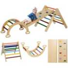 AIYAPLAY 5 in 1 Toddler Climbing Frame with Ramp, Arch