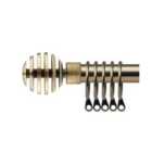 New Edge Blinds 16-19Mm Geneva Extendable Metal Curtain Pole Set Brass 120-210Cm