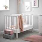 Obaby Bantam Cot + Fibre Mattress - White