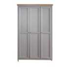Home Source Avon Grey 3 Door Wardrobe