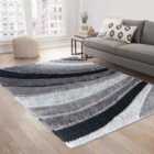 Serdim Rugs California Waves Shaggy Rugs 200 X 290cm Grey