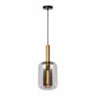 Lucide Joanet Modern Pendant Light - 22Cm - 1Xe27 - Smoke Grey