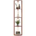 HOMCOM Corner Floor Lamp with Dimmable Warm White LED Light, for Living Room